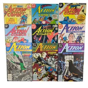 Action Comics Superman Lot 439 473 481 483 548 601 602 604 607 Bronze Age DC